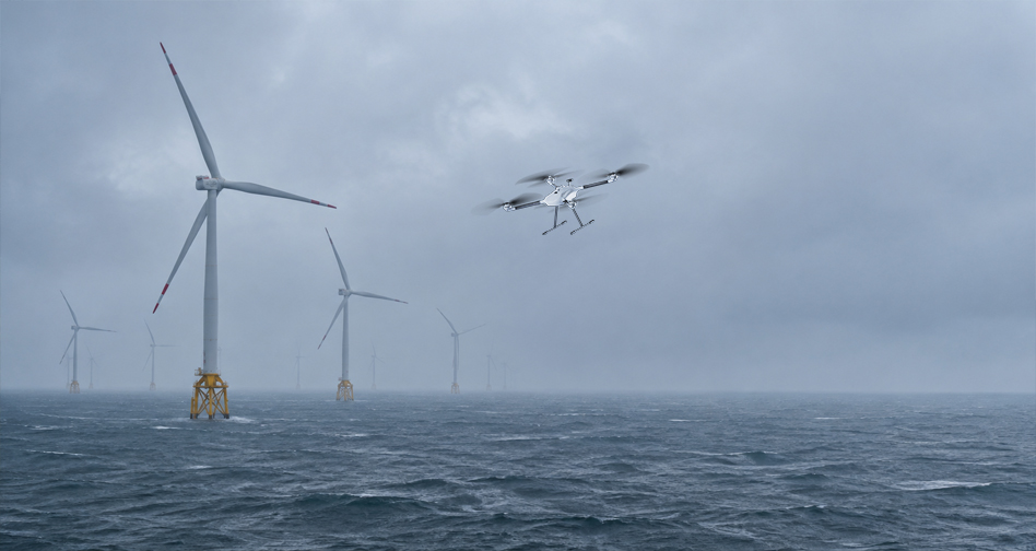 All-weather UAV operation near offshore wind turbines in rain, wind and demanding outdoor conditions